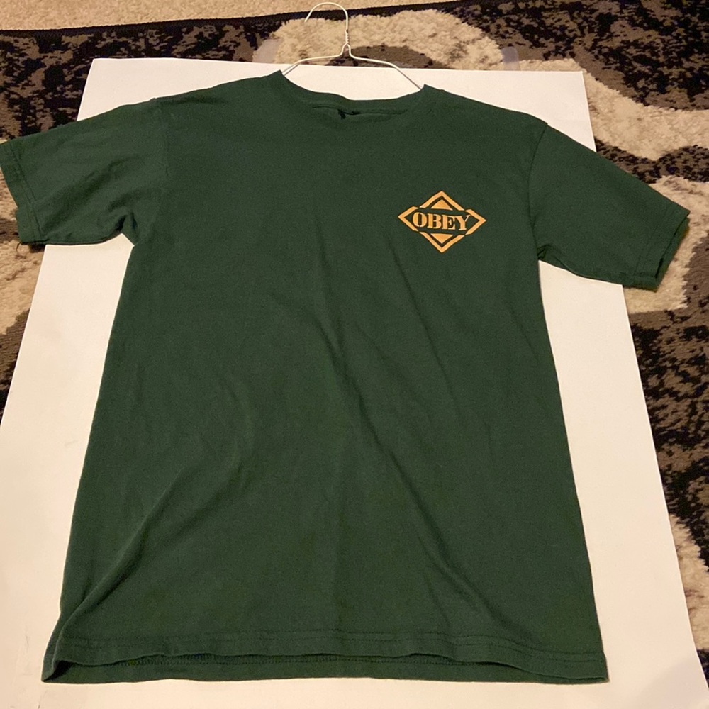 Army green obey shirt size small